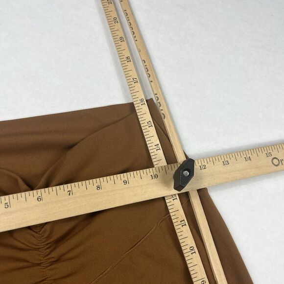 Aerie Offline Real Me High Waisted Flared Pants Brown Soft Stretch 70s Boho M - Picture 10 of 14